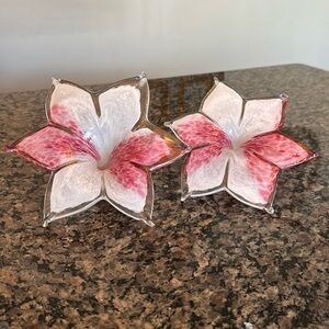 Murano Italian Glass flowers EUC